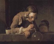 Jean Baptiste Simeon Chardin Blowing bubbles juvenile